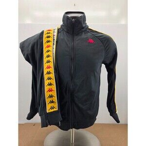 Kappa 222 Banda Track Suit Color Black Yellow White Jacket M pants L